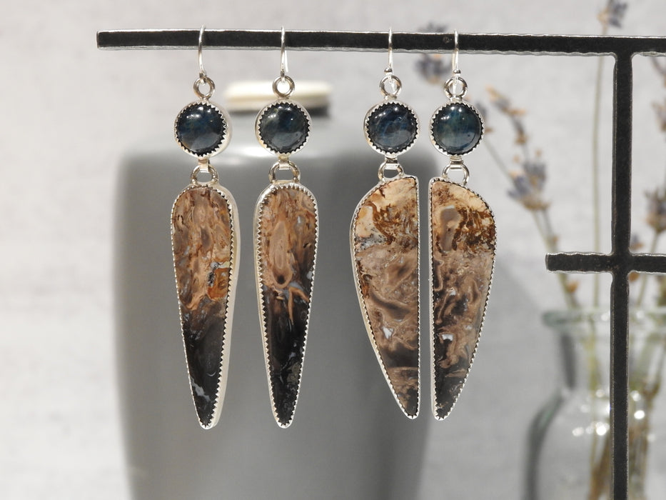 Petrified Palm Root Earrings