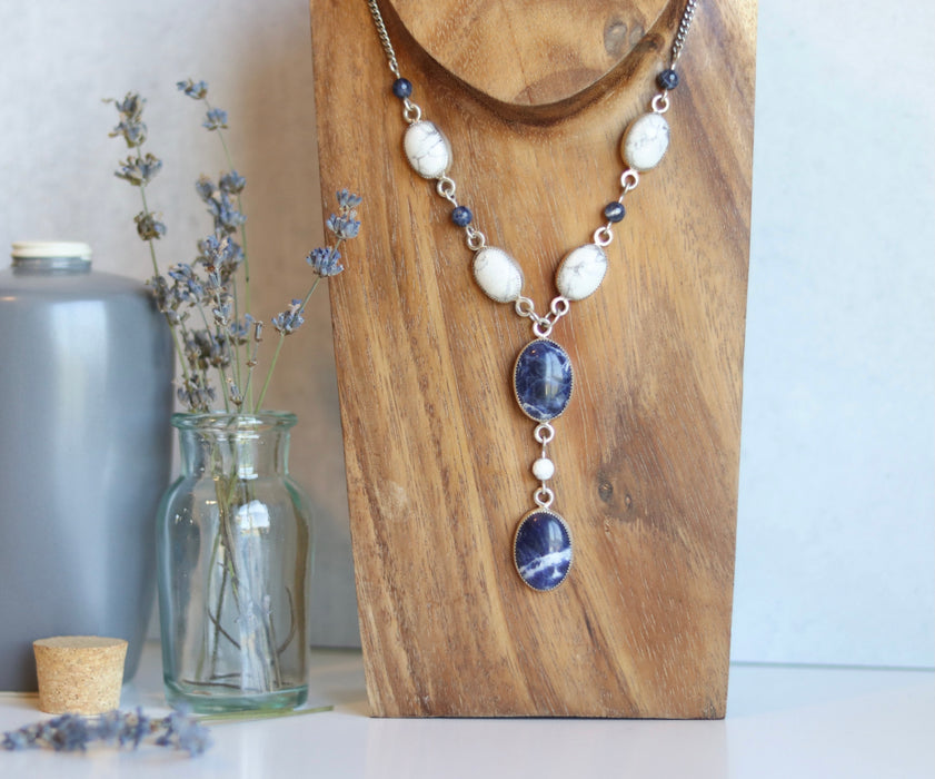 Sodalite Drop Necklace