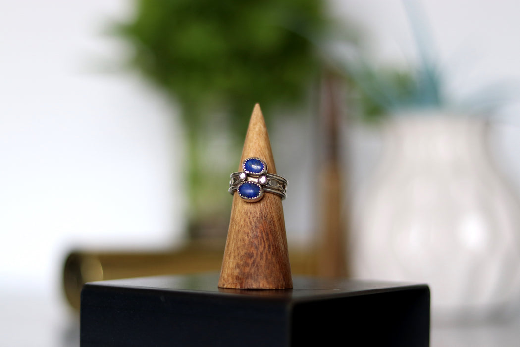 Lapis Lazuli Double Ring