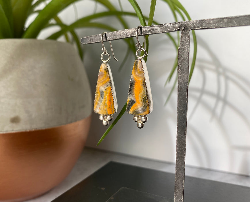 Bumble Bee Jasper Earrings